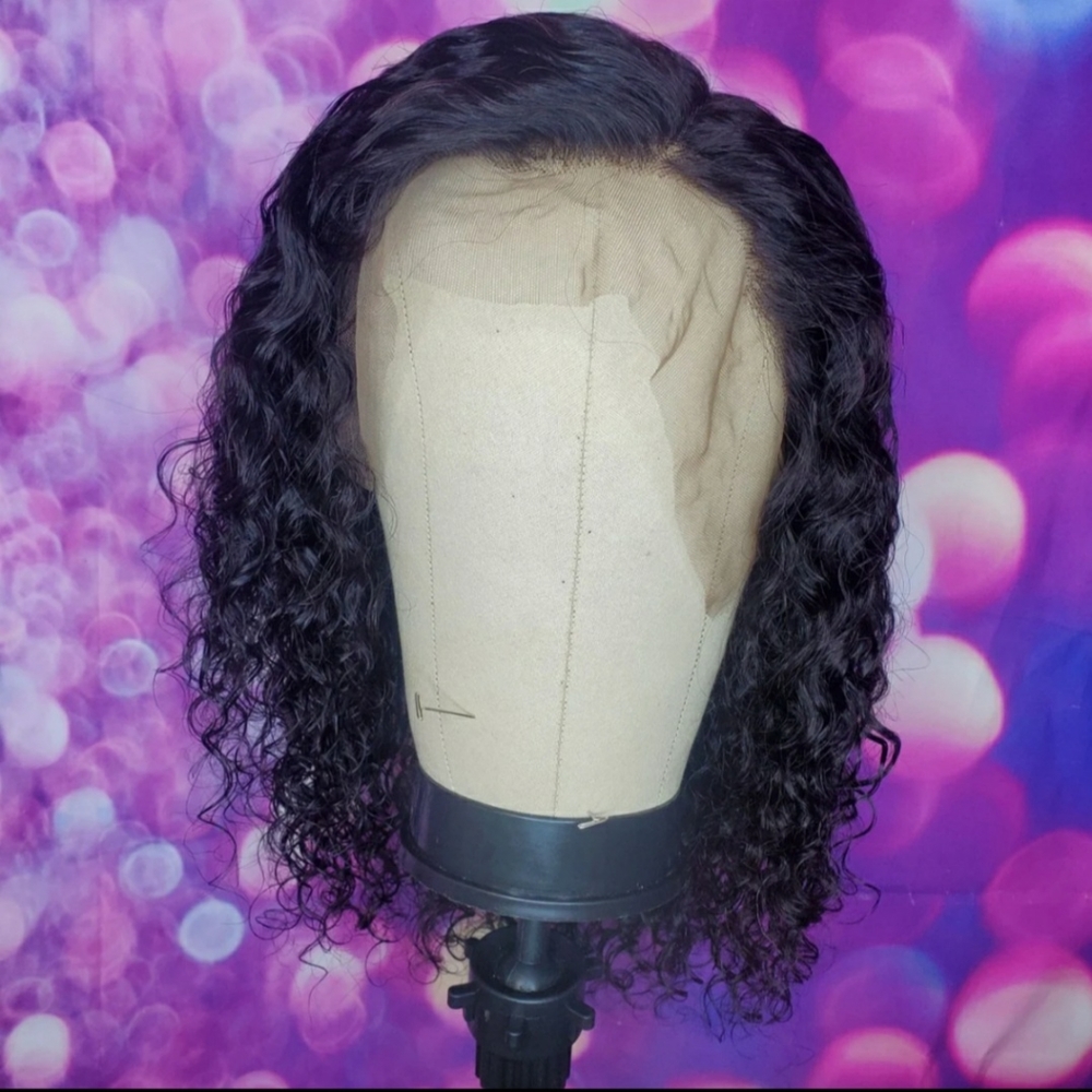 Curly lace frontal wig